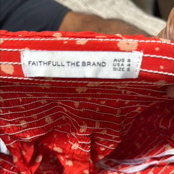 Faithfull the Brand Red Floral Top - Picture 3 of 5